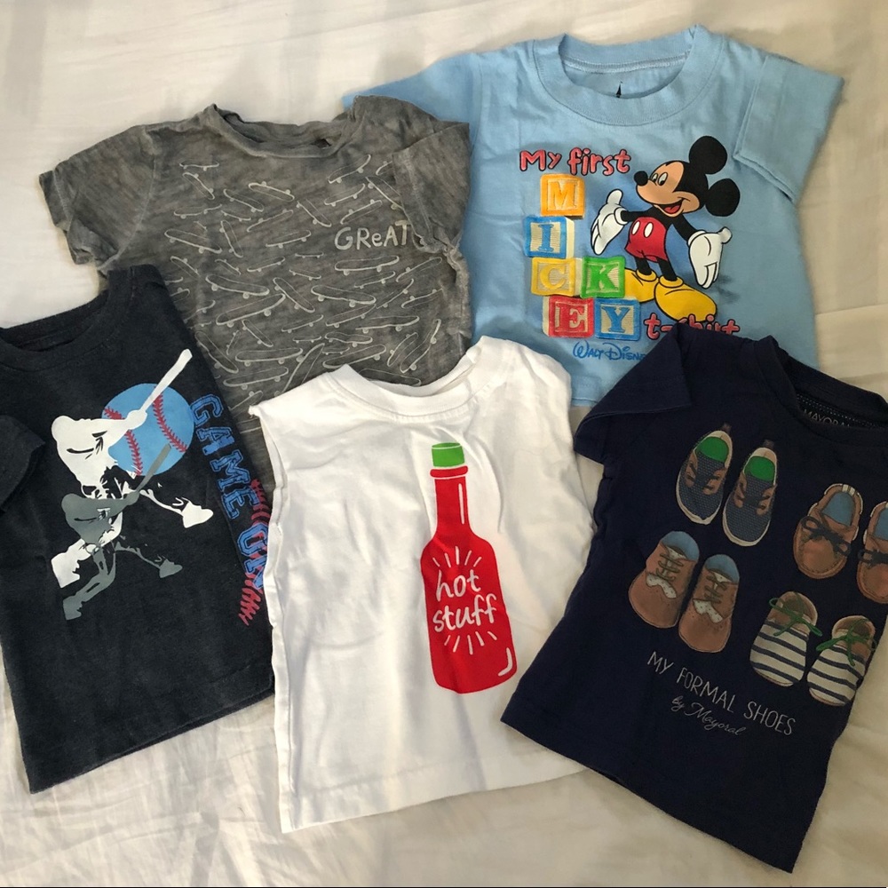 Bundle of baby boy shirts size 3-6 and 6 months